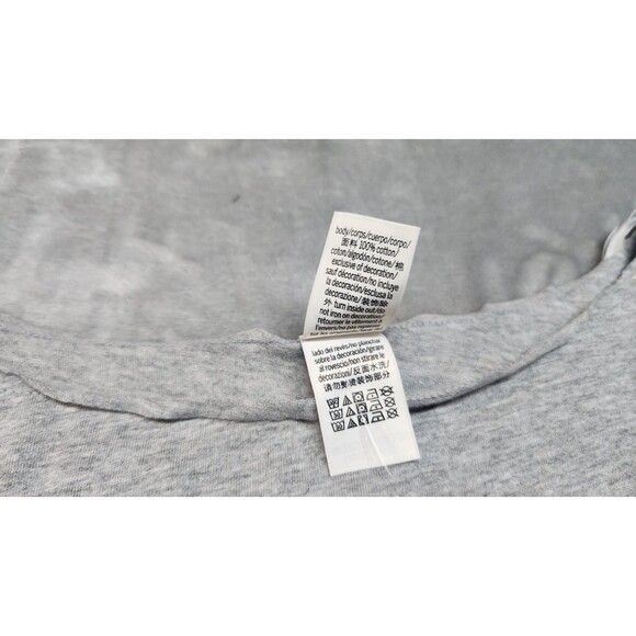 Victoria's Secret XS Grey 86 Campus Cotton Off The Shoulder Tee NWT - Picture 3 of 9